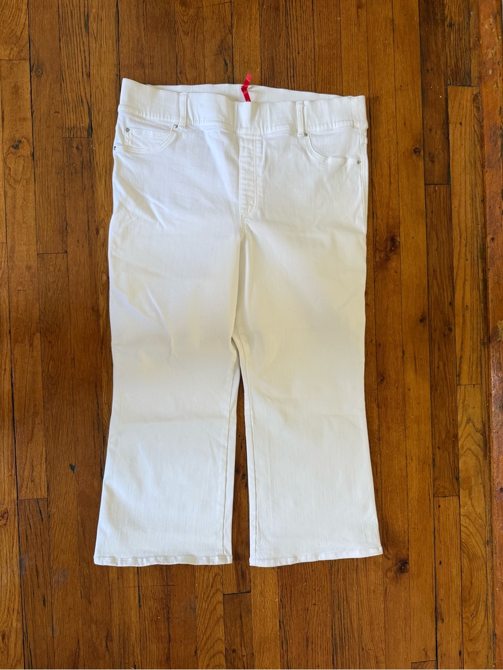SPANX White Cropped Flare Jeans for Women